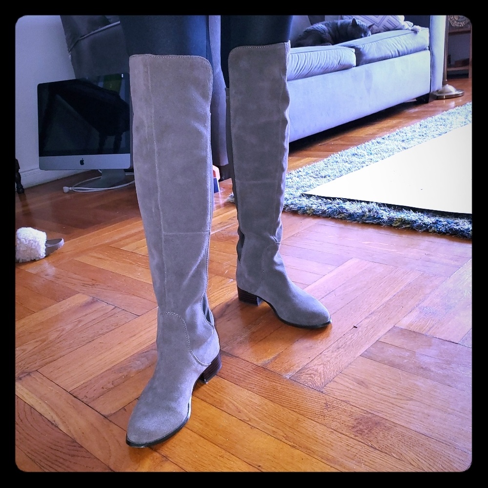 Charles David WIDE CALF knee high suede boots